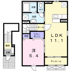 サンパティック町村の物件間取画像